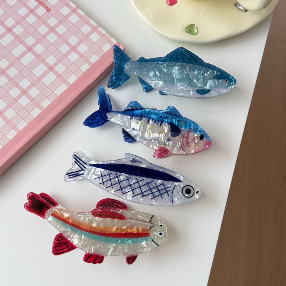 Korean Women Lifestyle - Hairpin Ocean Animal Hair Claw Pvc
