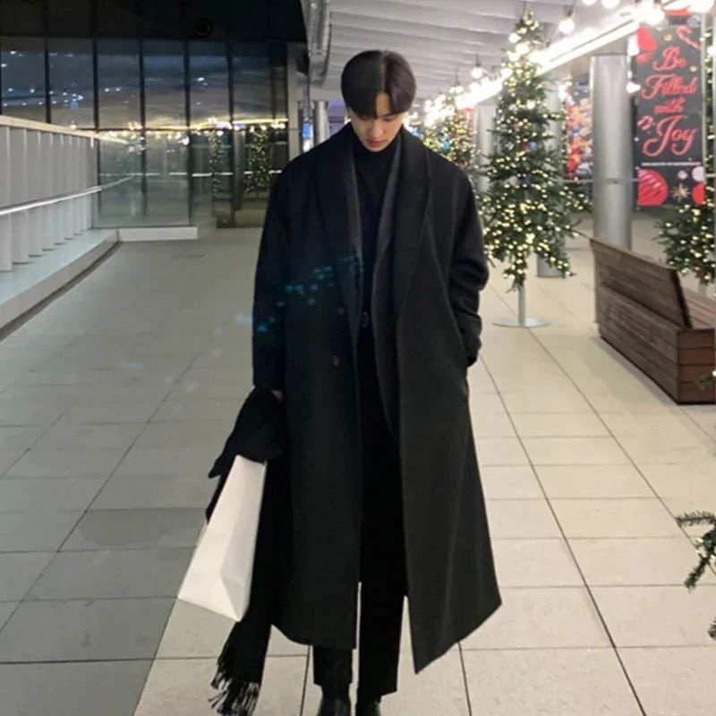 Korean Girl Lifestyle - Korean Style Men's Loose Casual Single-breasted