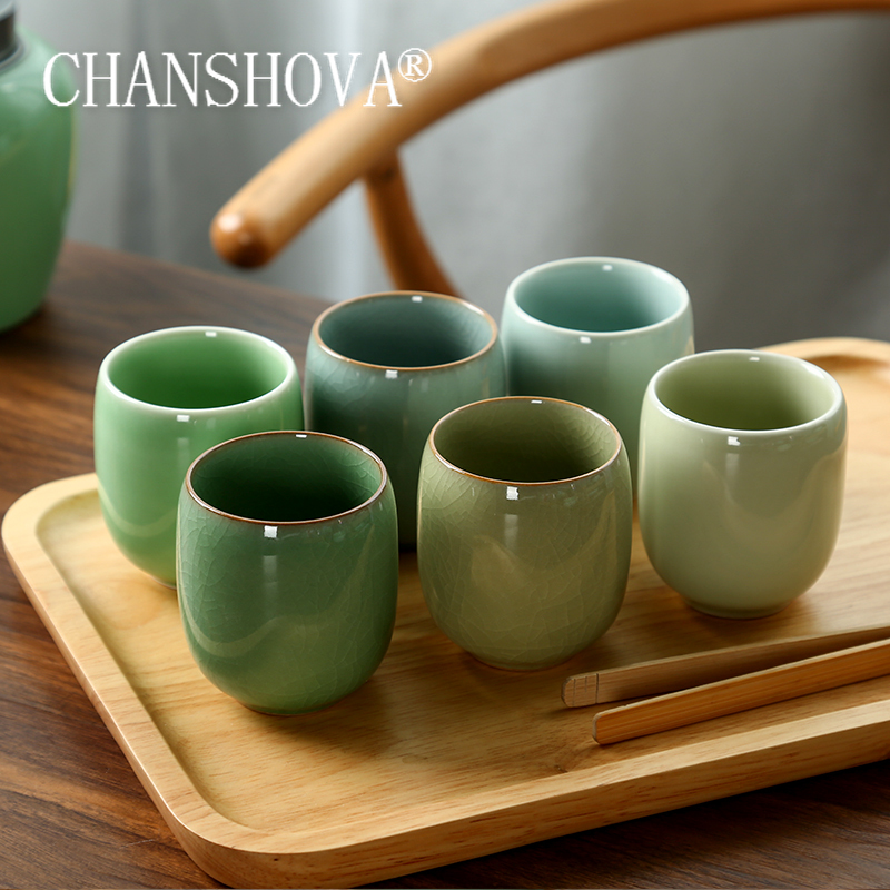 Celadon Ceramic Cup - CHANSHOVA-Porcelain Tea Cup Set, Traditional Chinese