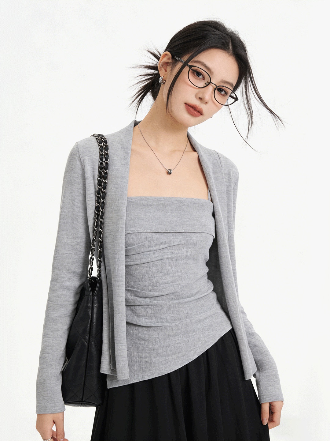 Korean Women Lifestyle - Lush Life Skin-friendly Short Knitted Cardigan