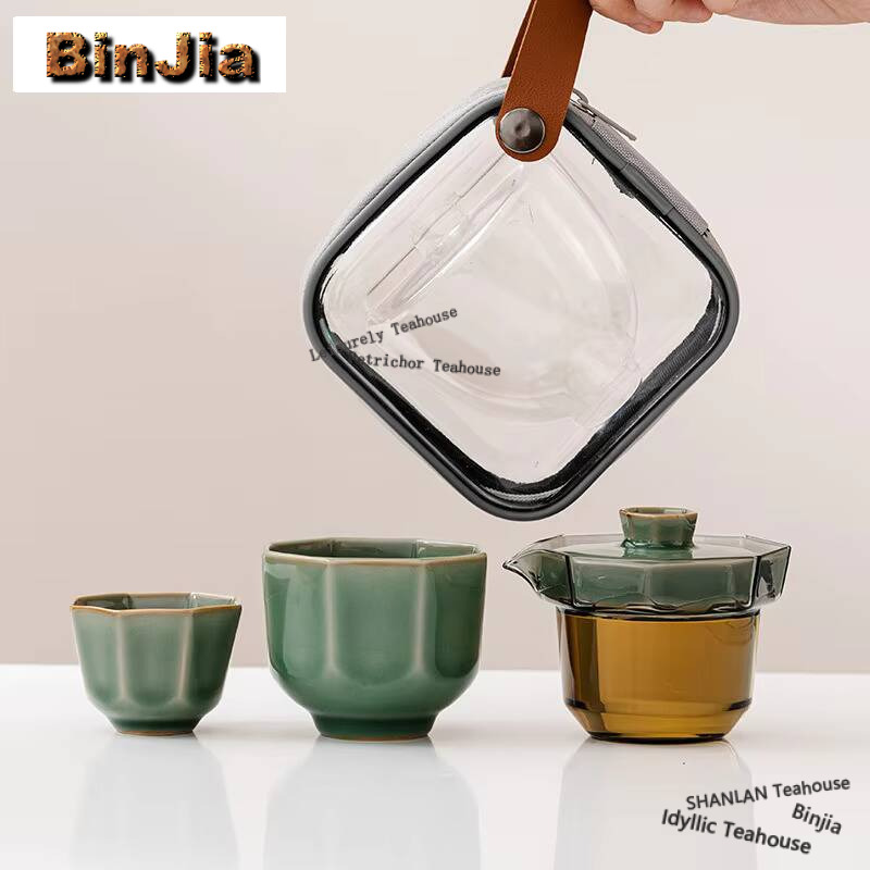 Celadon Ceramic Cup - Yue Kiln Celadon Travel Portable Guest