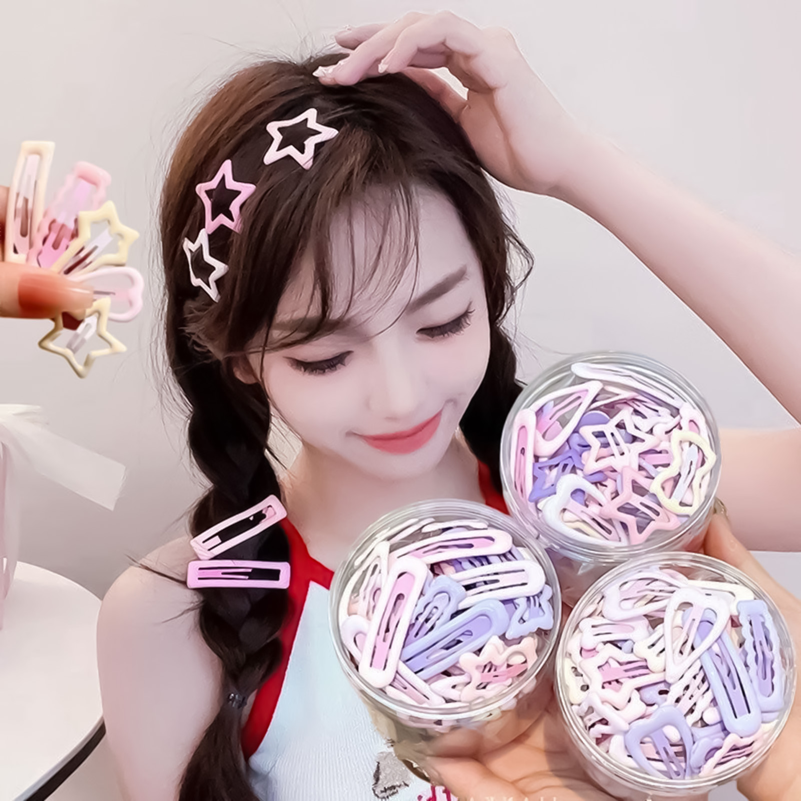 Korean Women Lifestyle - 3PCS Sweet Style Headwear Pins All