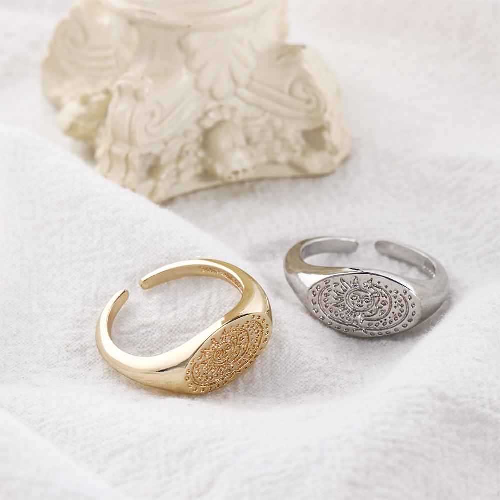 Minimalist Sun Moon Pattern Ri - Korean Women Lifestyle 评论和价格