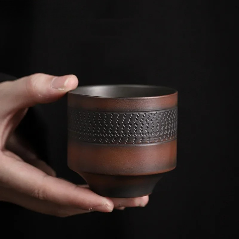 Purple Pottery Teacup Handmade - Celadon Ceramic Cup 评论和价格