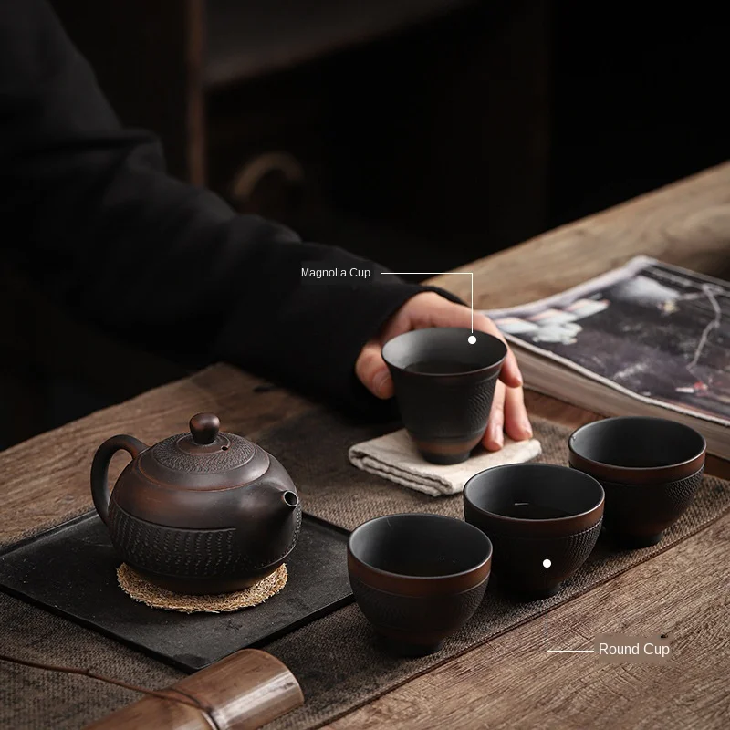 Purple Pottery Teacup Handmade - Celadon Ceramic Cup 评论和价格