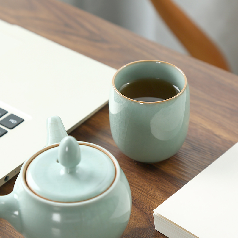 CHANSHOVA-Porcelain Tea Cup Se - Celadon Ceramic Cup 评论和价格
