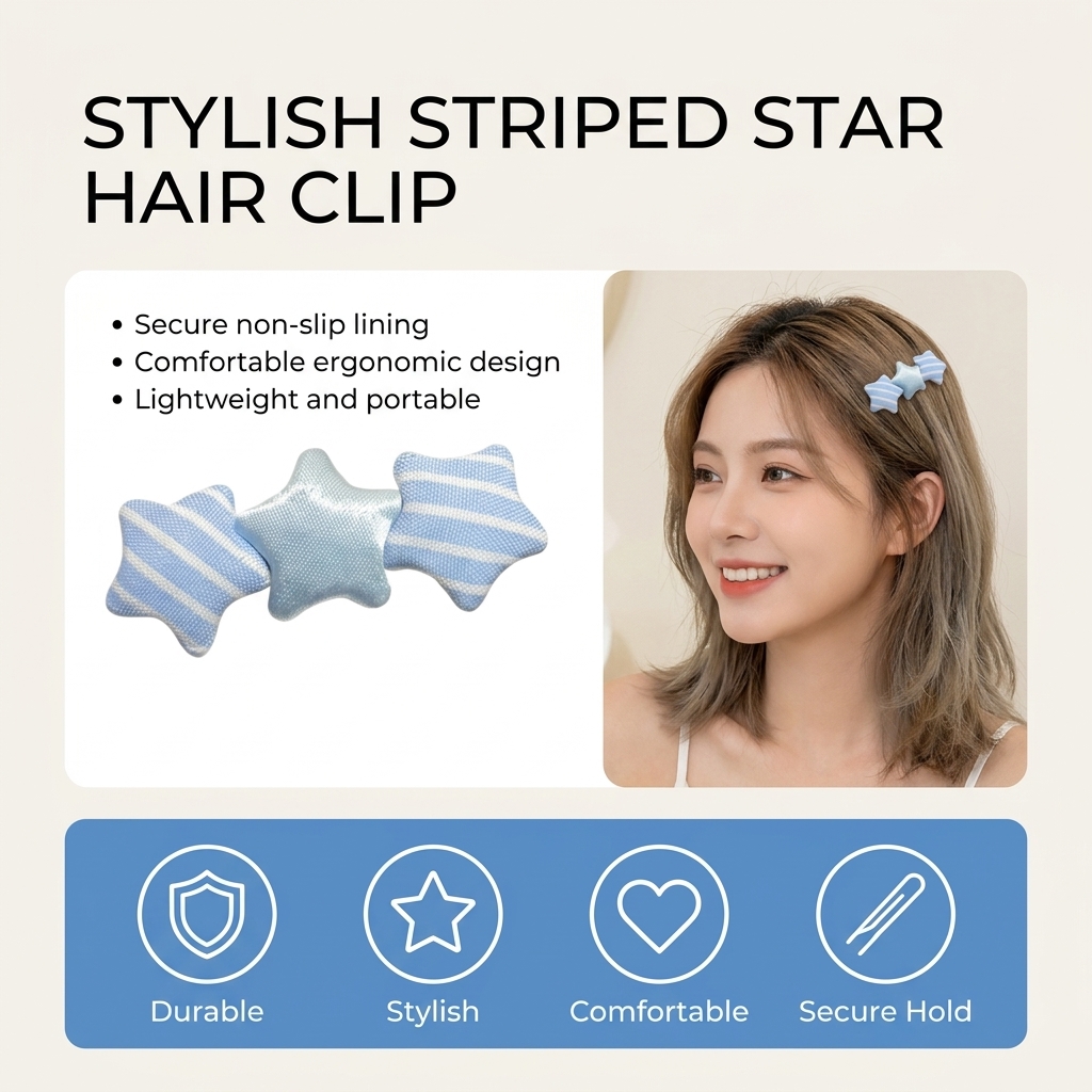Cute Star Shaped Hair Clip For - Korean Girl Lifestyle 评论和价格